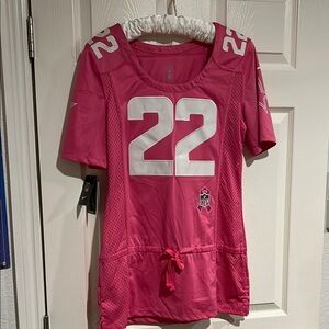 NFL Emmett Smith Cowboys Pink Graphic Short Sleeve Jersey